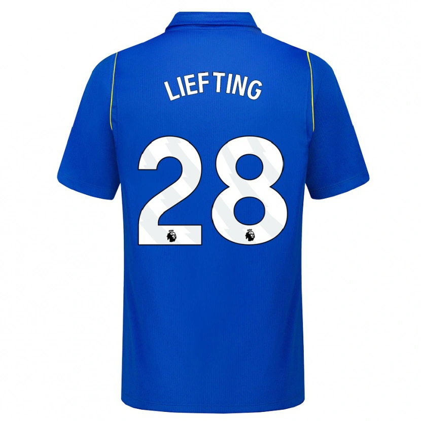 Danxen Mænd Femke Liefting #28 Blå Gul Hjemmebane Spillertrøjer 2026/27 Trøje T-Shirt