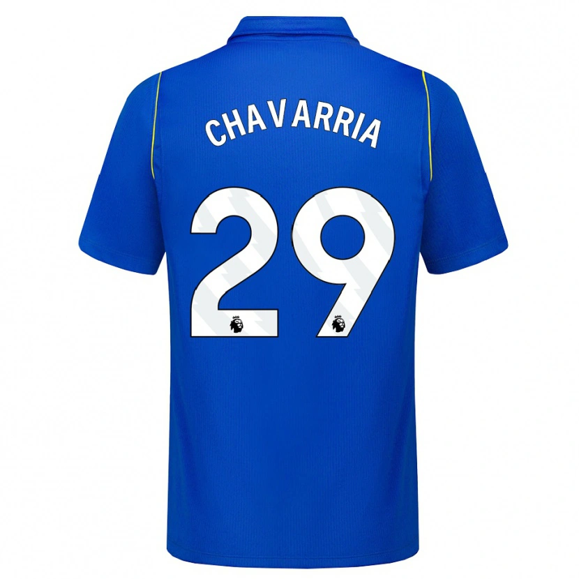 Danxen Mænd Pep Chavarría #29 Blå Gul Hjemmebane Spillertrøjer 2026/27 Trøje T-Shirt