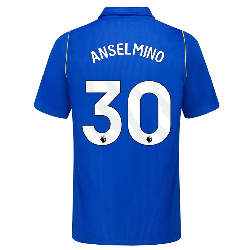Danxen Mænd Aarón Anselmino #30 Blå Gul Hjemmebane Spillertrøjer 2026/27 Trøje T-Shirt