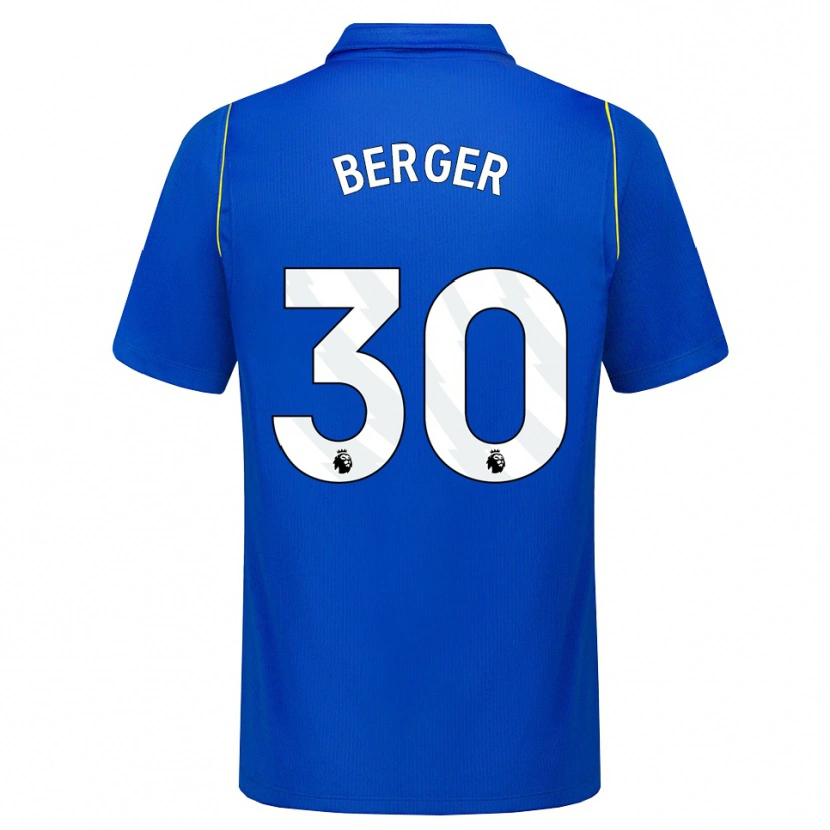 Danxen Mænd Ann-Katrin Berger #30 Blå Gul Hjemmebane Spillertrøjer 2026/27 Trøje T-Shirt