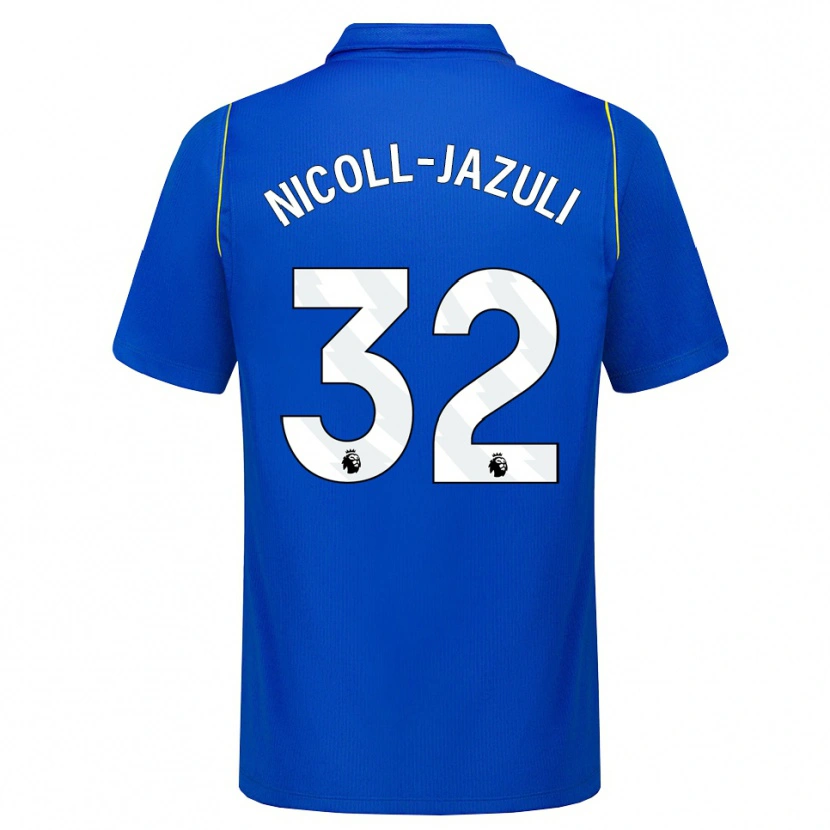 Danxen Mænd Mahdi Nicoll-Jazuli #32 Blå Gul Hjemmebane Spillertrøjer 2026/27 Trøje T-Shirt