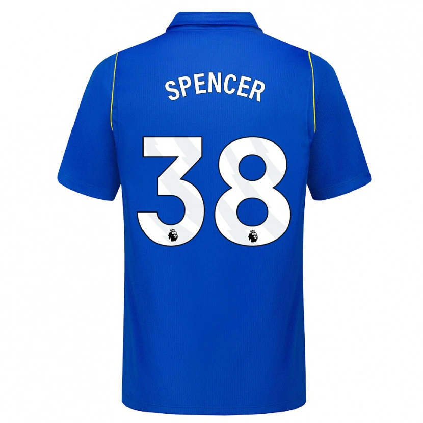 Danxen Mænd Becky Spencer #38 Blå Gul Hjemmebane Spillertrøjer 2026/27 Trøje T-Shirt