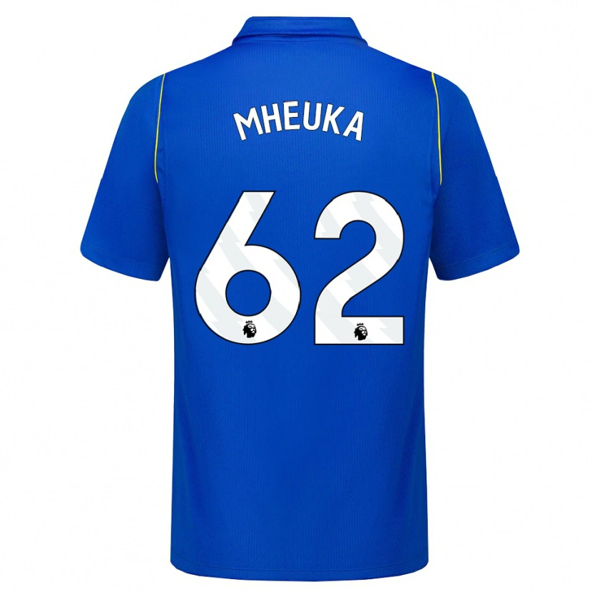 Danxen Mænd Shumaira Mheuka #62 Blå Gul Hjemmebane Spillertrøjer 2026/27 Trøje T-Shirt