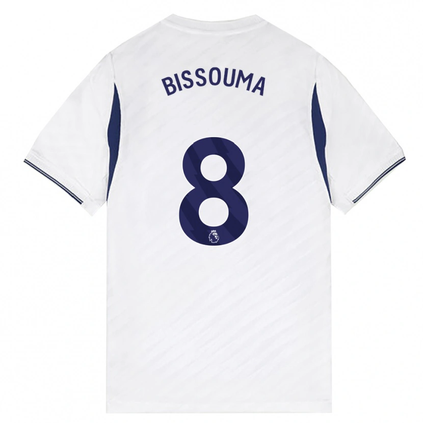 Danxen Mænd Yves Bissouma #8 Hvid Rød Lilla Hjemmebane Spillertrøjer 2026/27 Trøje T-Shirt