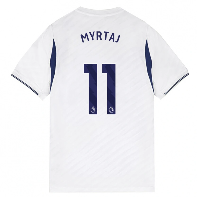 Danxen Mænd Leon Myrtaj #11 Hvid Rød Lilla Hjemmebane Spillertrøjer 2026/27 Trøje T-Shirt
