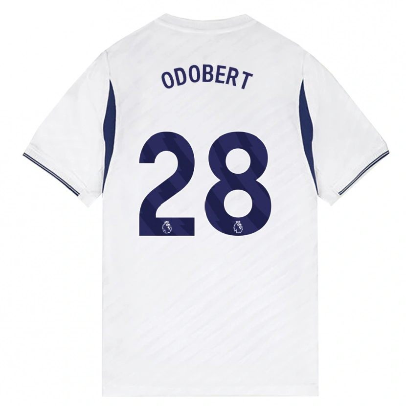 Danxen Mænd Wilson Odobert #28 Hvid Rød Lilla Hjemmebane Spillertrøjer 2026/27 Trøje T-Shirt