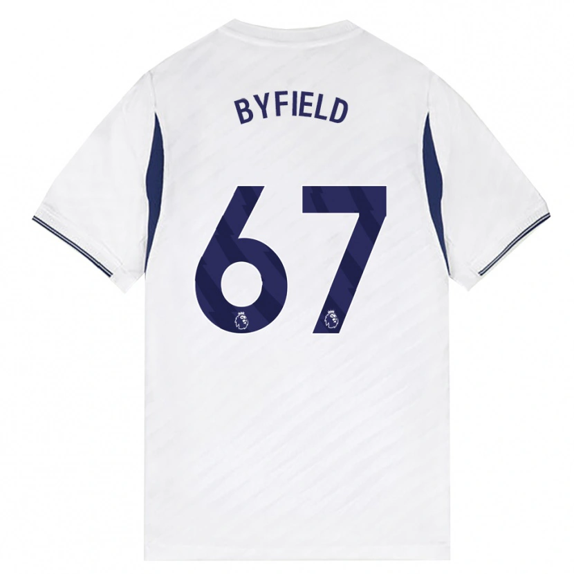 Danxen Mænd Jun'ai Byfield #67 Hvid Rød Lilla Hjemmebane Spillertrøjer 2026/27 Trøje T-Shirt