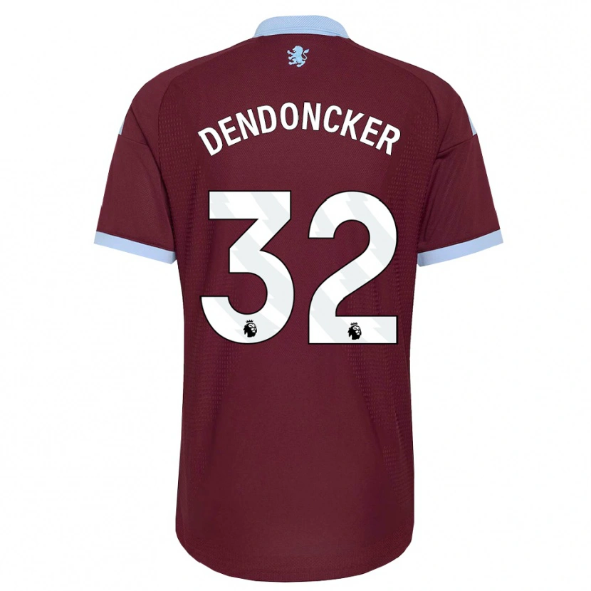 Danxen Mænd Leander Dendoncker #32 Kornblomstblå Vinrød Hjemmebane Spillertrøjer 2026/27 Trøje T-Shirt