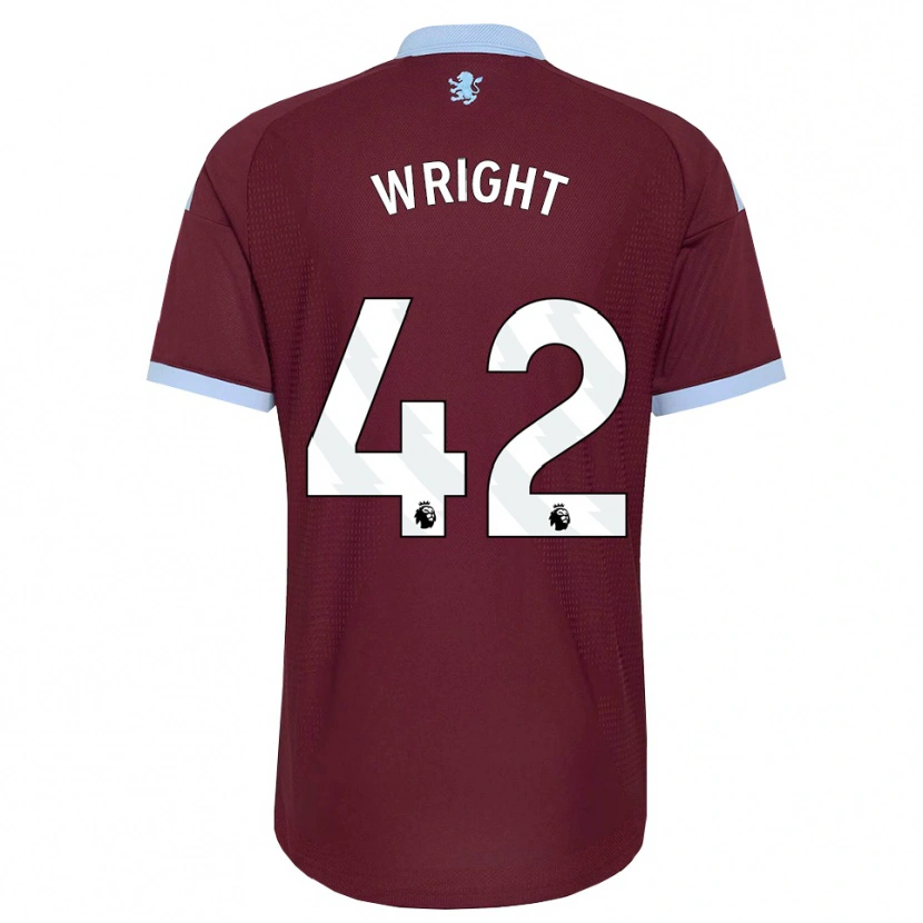 Danxen Mænd James Wright #42 Kornblomstblå Vinrød Hjemmebane Spillertrøjer 2026/27 Trøje T-Shirt