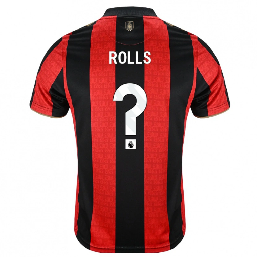 Danxen Mænd Thomas Rolls #0 Gyldengul Rød Sort Hjemmebane Spillertrøjer 2026/27 Trøje T-Shirt