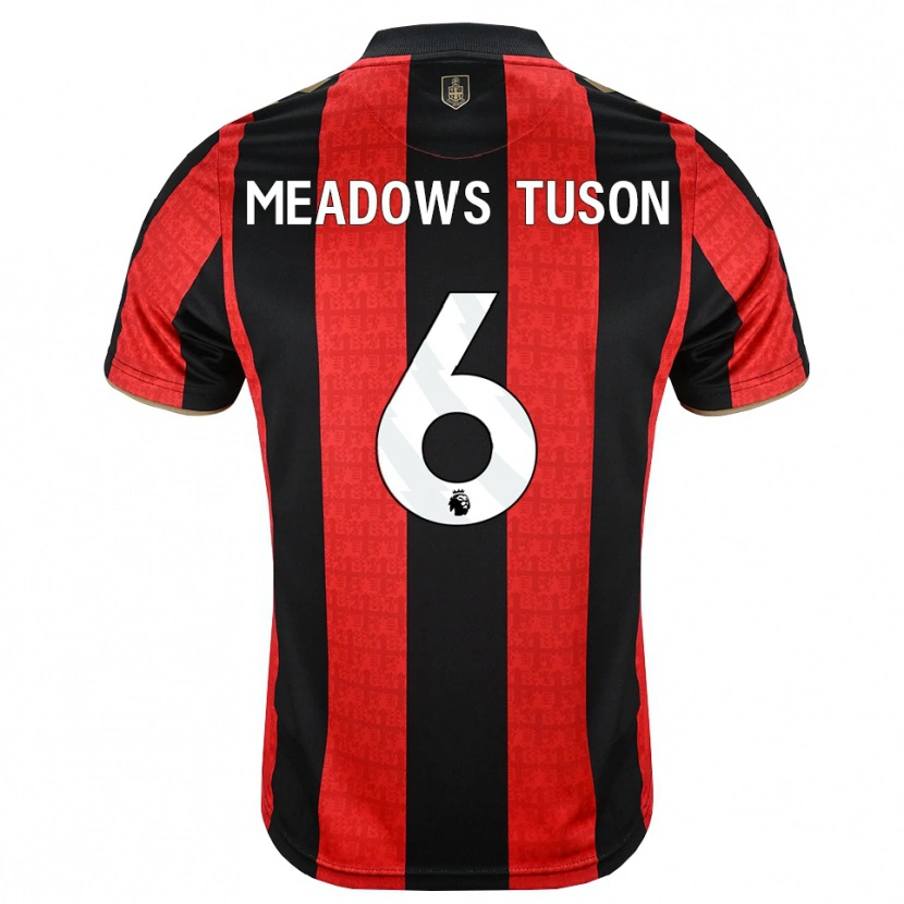 Danxen Mænd Freya Meadows Tuson #6 Gyldengul Rød Sort Hjemmebane Spillertrøjer 2026/27 Trøje T-Shirt
