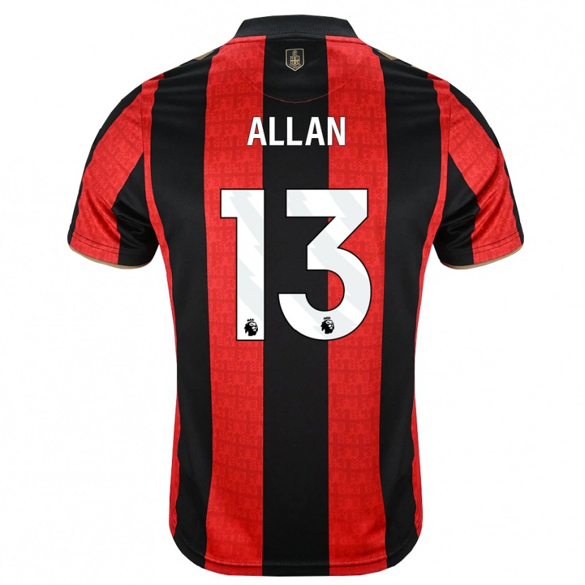 Danxen Mænd Mack Allan #13 Gyldengul Rød Sort Hjemmebane Spillertrøjer 2026/27 Trøje T-Shirt