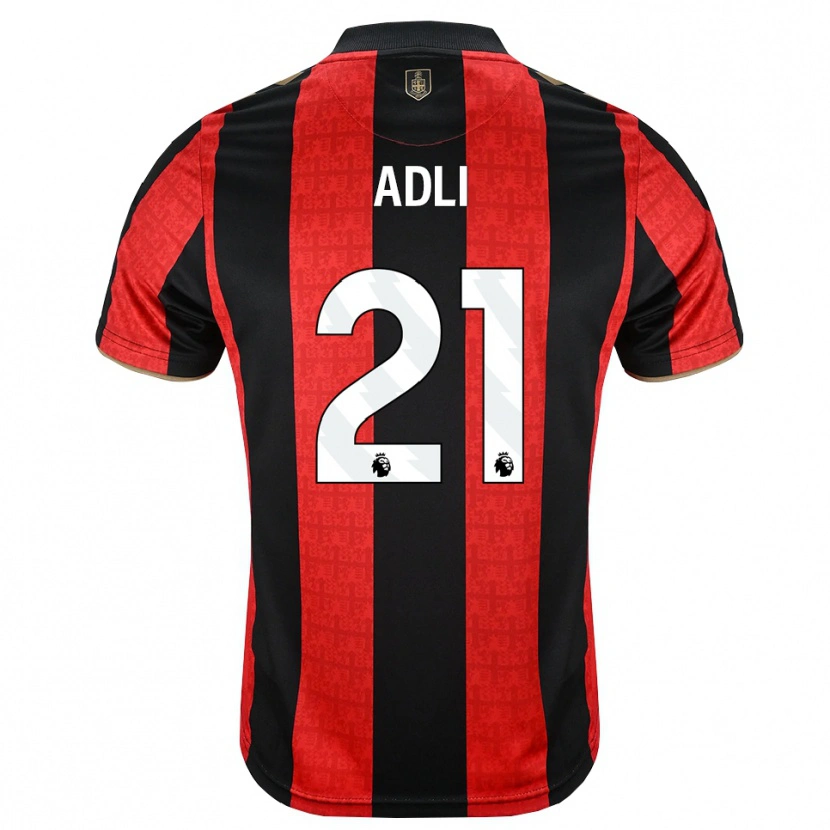 Danxen Mænd Amine Adli #21 Gyldengul Rød Sort Hjemmebane Spillertrøjer 2026/27 Trøje T-Shirt