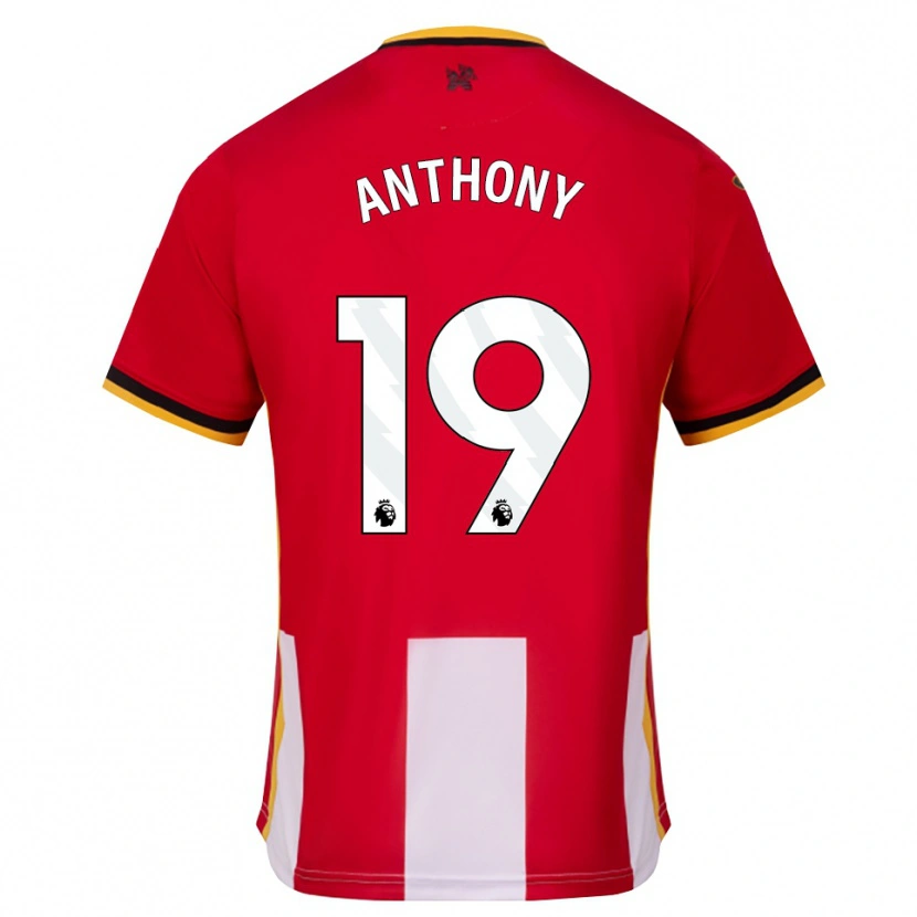 Danxen Mænd Jaidon Anthony #19 Gul Sort Rød Hjemmebane Spillertrøjer 2026/27 Trøje T-Shirt