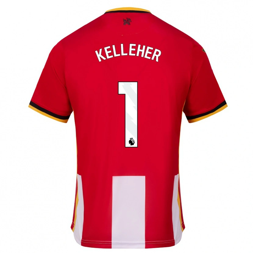 Danxen Mænd Caoimhín Kelleher #1 Gul Sort Rød Hjemmebane Spillertrøjer 2026/27 Trøje T-Shirt