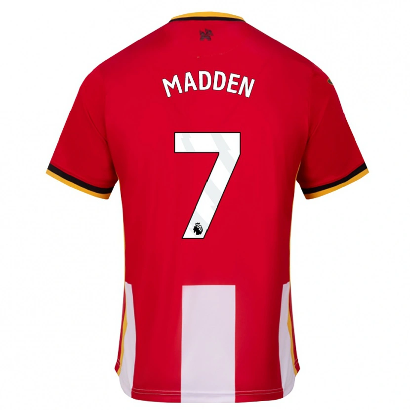 Danxen Mænd Coran Madden #7 Gul Sort Rød Hjemmebane Spillertrøjer 2026/27 Trøje T-Shirt