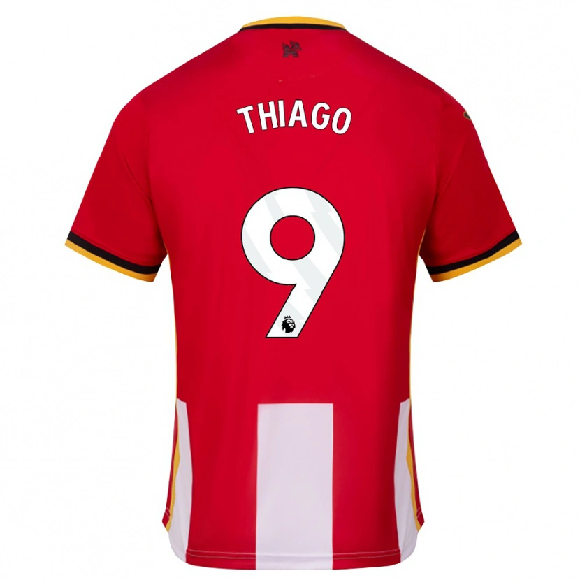 Danxen Mænd Igor Thiago #9 Gul Sort Rød Hjemmebane Spillertrøjer 2026/27 Trøje T-Shirt
