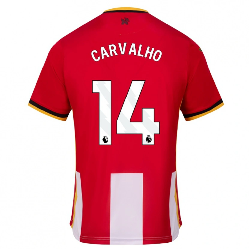 Danxen Mænd Fábio Carvalho #14 Gul Sort Rød Hjemmebane Spillertrøjer 2026/27 Trøje T-Shirt