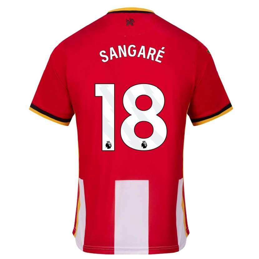 Danxen Mænd Mamadou Sangaré #18 Gul Sort Rød Hjemmebane Spillertrøjer 2026/27 Trøje T-Shirt