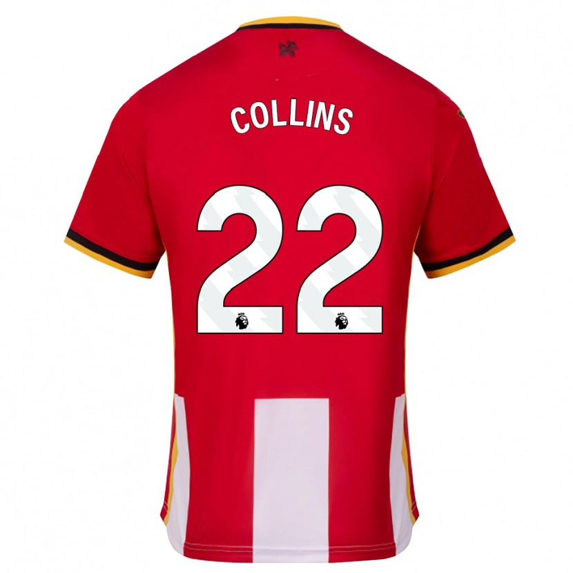 Danxen Mænd Nathan Collins #22 Gul Sort Rød Hjemmebane Spillertrøjer 2026/27 Trøje T-Shirt
