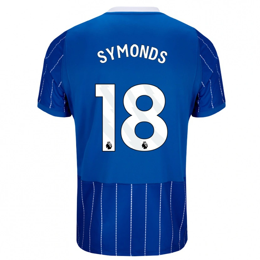 Danxen Mænd Maisie Symonds #18 Mellemblå Hvid Hjemmebane Spillertrøjer 2026/27 Trøje T-Shirt