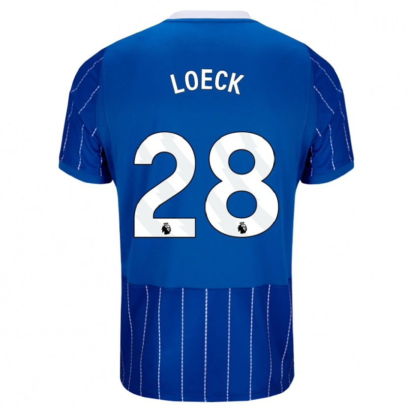 Danxen Mænd Melina Loeck #28 Mellemblå Hvid Hjemmebane Spillertrøjer 2026/27 Trøje T-Shirt