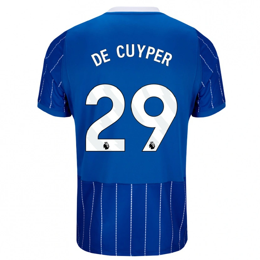 Danxen Mænd Maxim De Cuyper #29 Mellemblå Hvid Hjemmebane Spillertrøjer 2026/27 Trøje T-Shirt