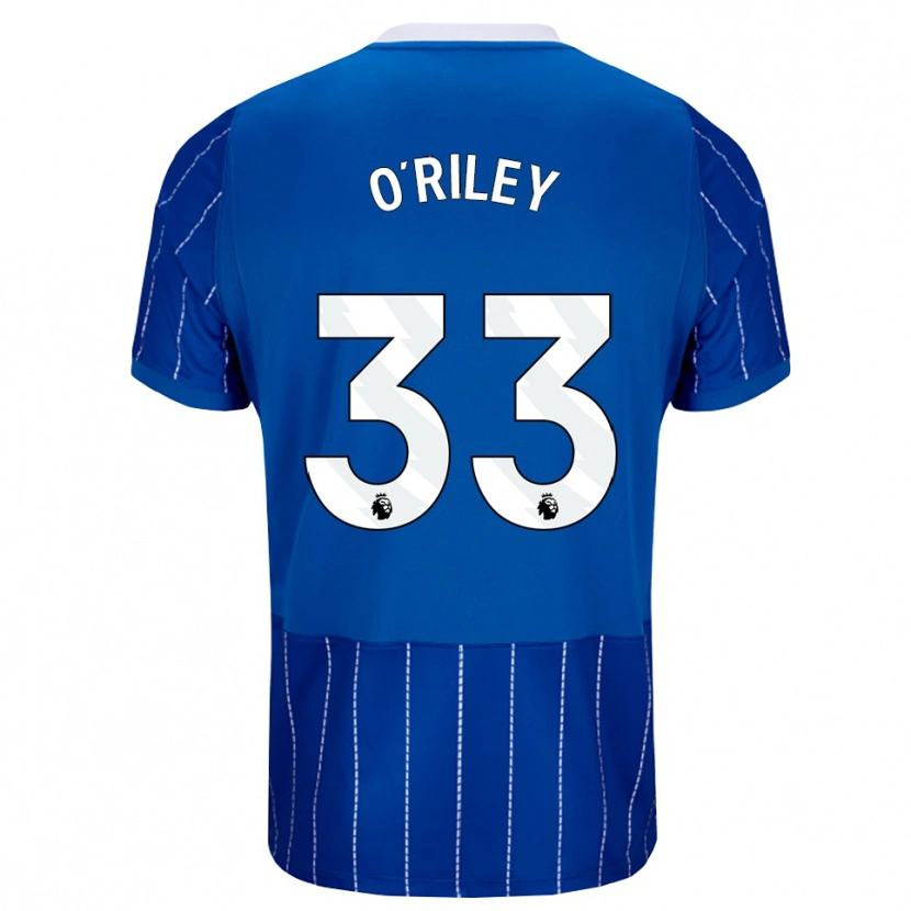 Danxen Mænd Matt O'riley #33 Mellemblå Hvid Hjemmebane Spillertrøjer 2026/27 Trøje T-Shirt