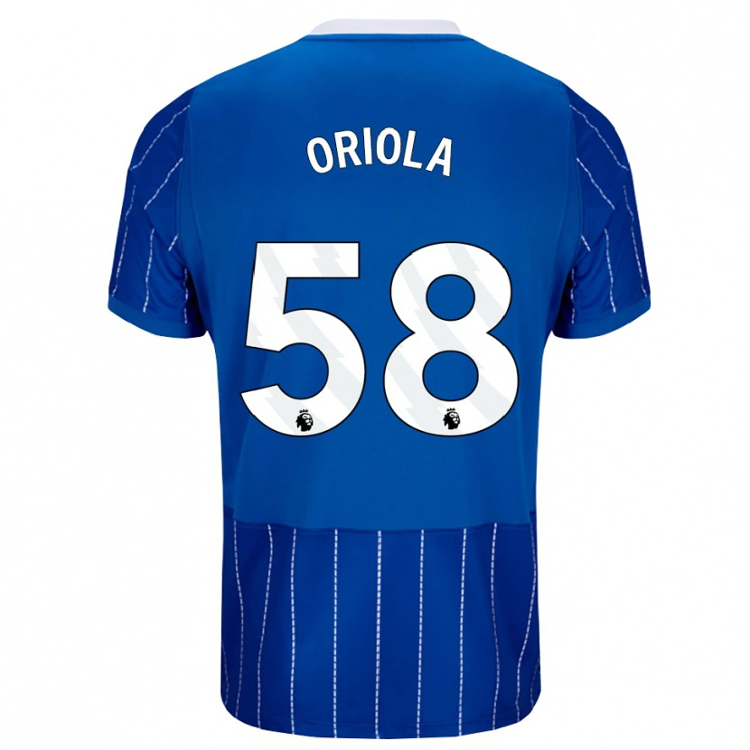 Danxen Mænd Nehemiah Oriola #58 Mellemblå Hvid Hjemmebane Spillertrøjer 2026/27 Trøje T-Shirt