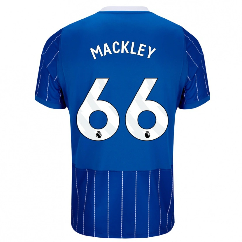 Danxen Mænd Callum Mackley #66 Mellemblå Hvid Hjemmebane Spillertrøjer 2026/27 Trøje T-Shirt