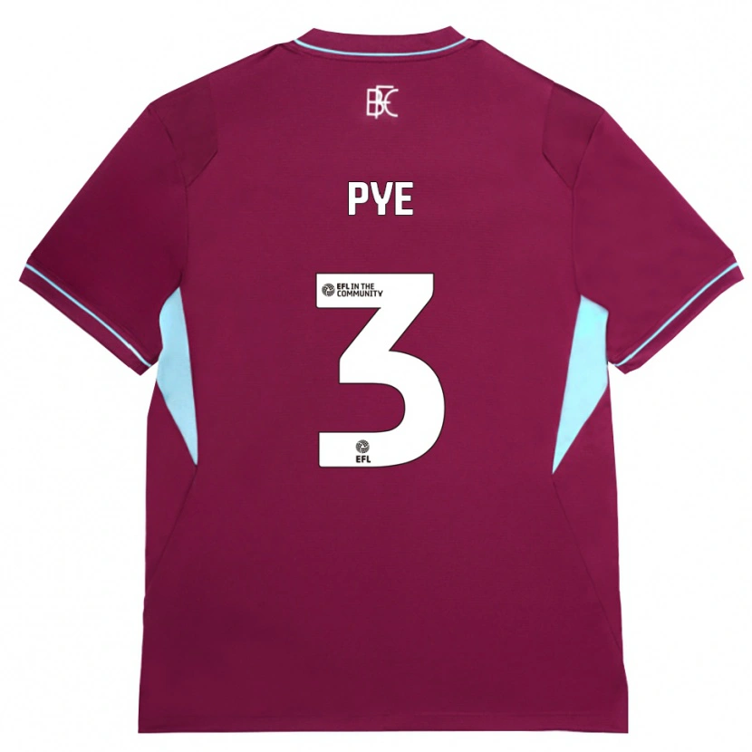 Danxen Mænd Logan Pye #3 Vinrød Grøn Hjemmebane Spillertrøjer 2026/27 Trøje T-Shirt