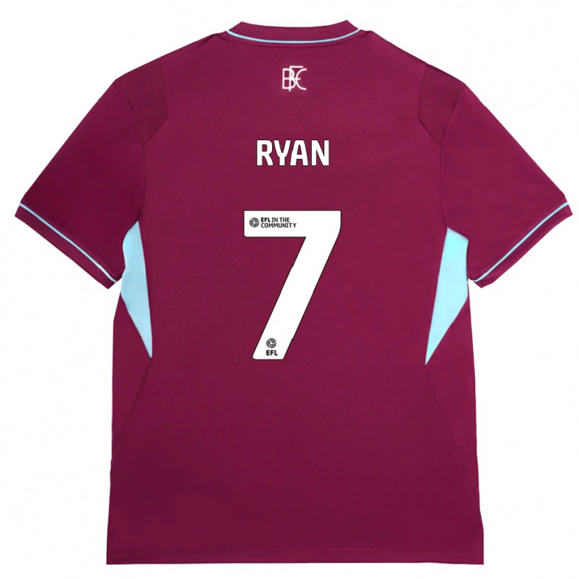 Danxen Mænd Kamarni Ryan #7 Vinrød Grøn Hjemmebane Spillertrøjer 2026/27 Trøje T-Shirt