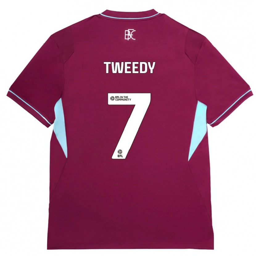 Danxen Mænd Tom Tweedy #7 Vinrød Grøn Hjemmebane Spillertrøjer 2026/27 Trøje T-Shirt