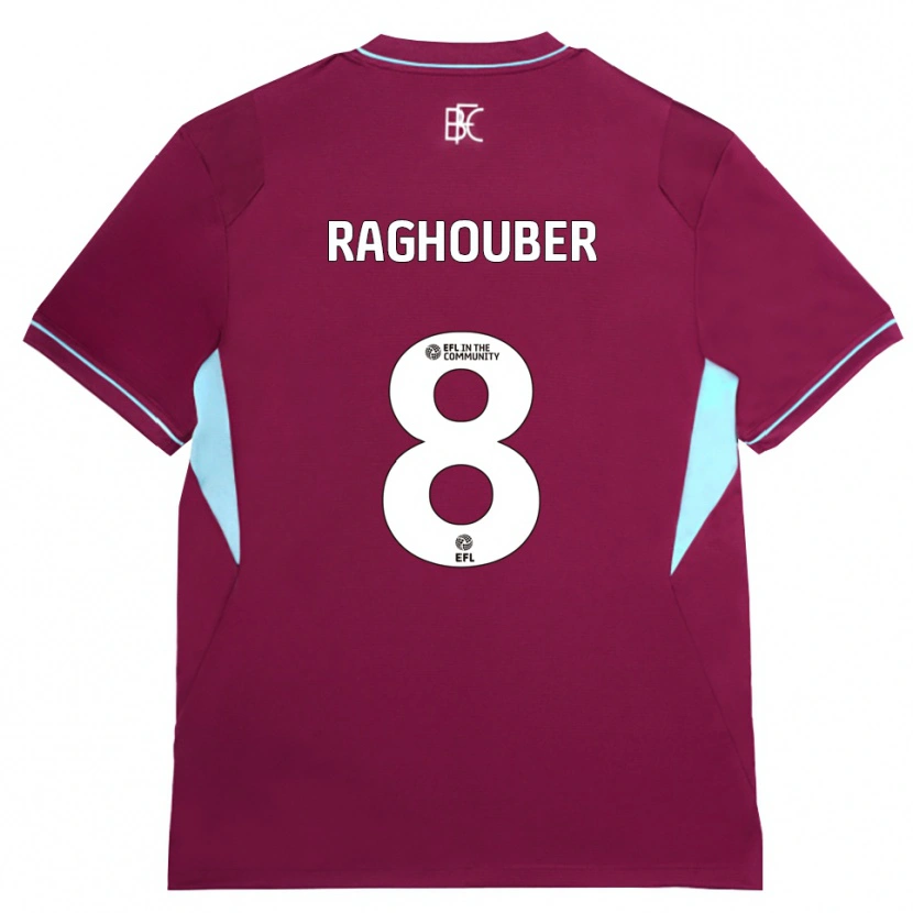 Danxen Mænd Ugo Raghouber #8 Vinrød Grøn Hjemmebane Spillertrøjer 2026/27 Trøje T-Shirt
