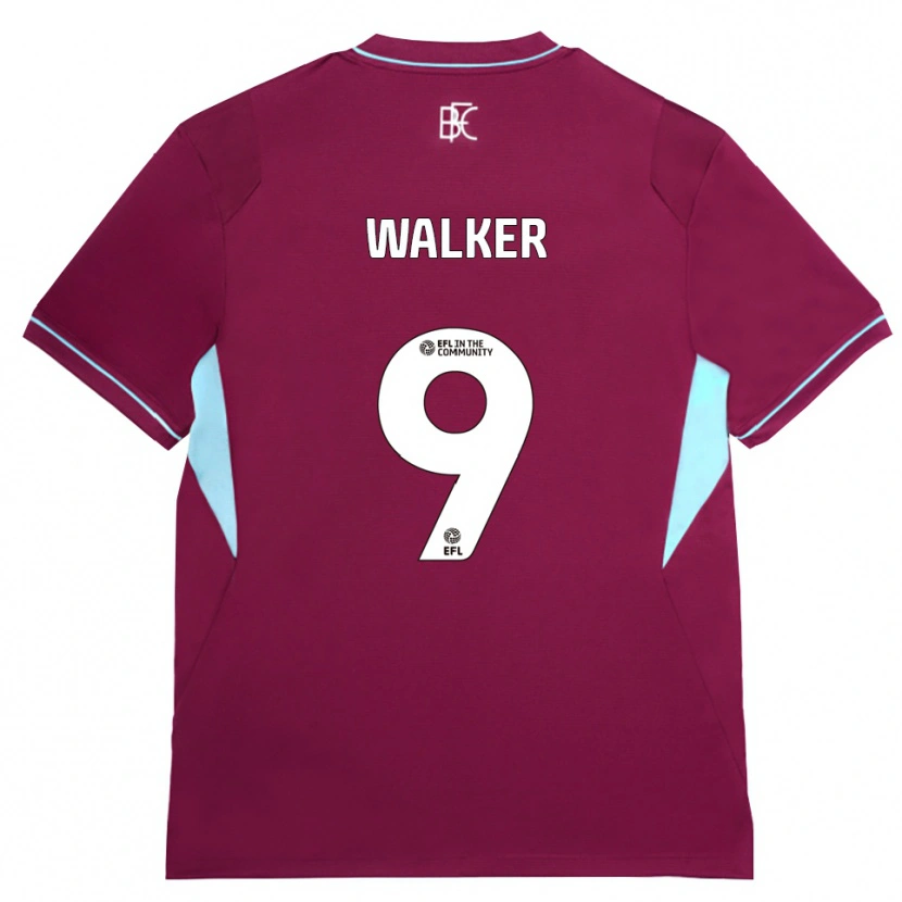 Danxen Mænd Claudia Walker #9 Vinrød Grøn Hjemmebane Spillertrøjer 2026/27 Trøje T-Shirt