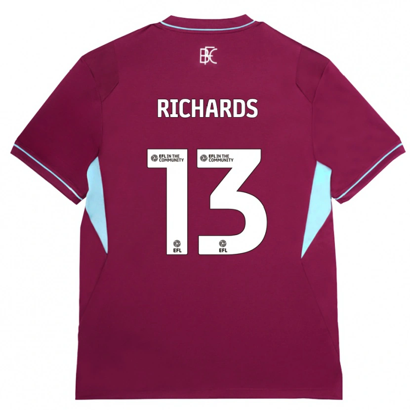 Danxen Mænd Jade Richards #13 Vinrød Grøn Hjemmebane Spillertrøjer 2026/27 Trøje T-Shirt