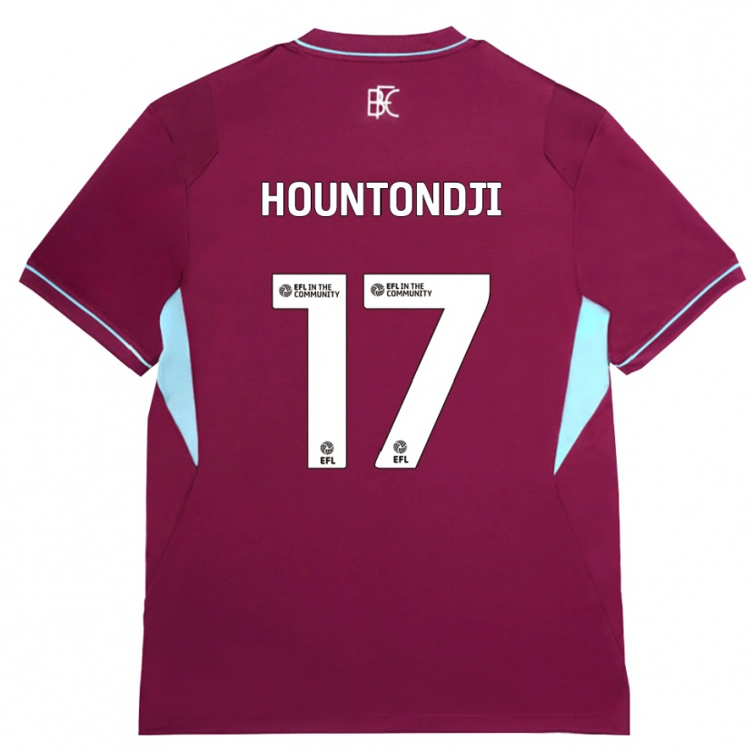 Danxen Mænd Andréas Hountondji #17 Vinrød Grøn Hjemmebane Spillertrøjer 2026/27 Trøje T-Shirt