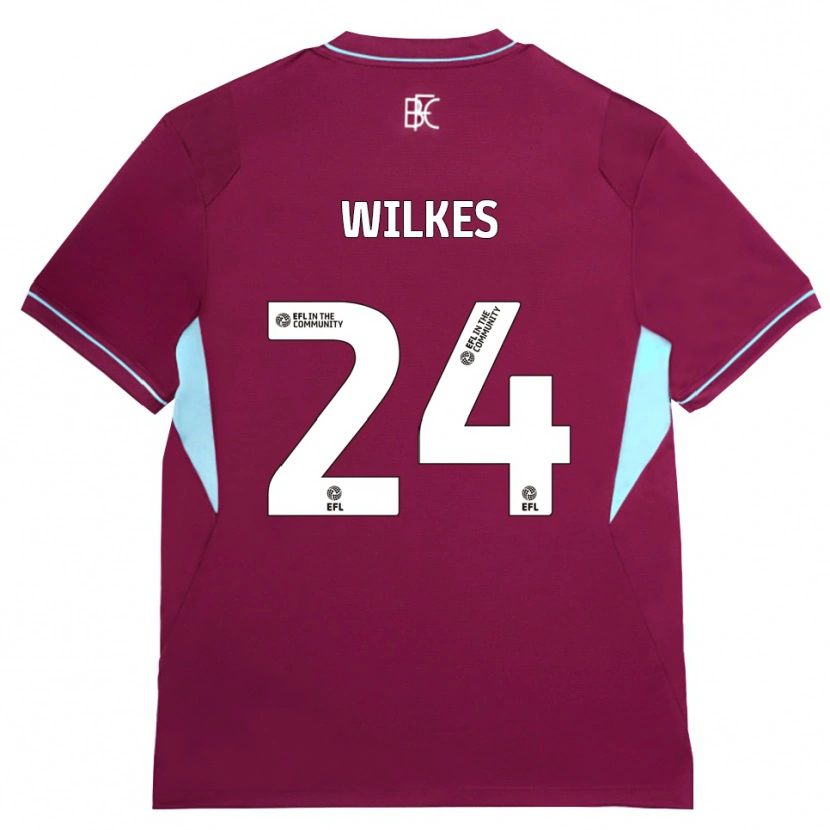 Danxen Mænd Tilly Wilkes #24 Vinrød Grøn Hjemmebane Spillertrøjer 2026/27 Trøje T-Shirt