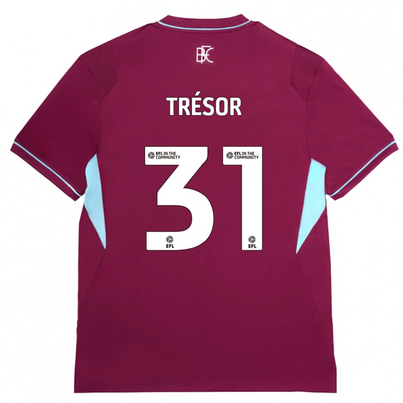 Danxen Mænd Mike Tresor #31 Vinrød Grøn Hjemmebane Spillertrøjer 2026/27 Trøje T-Shirt