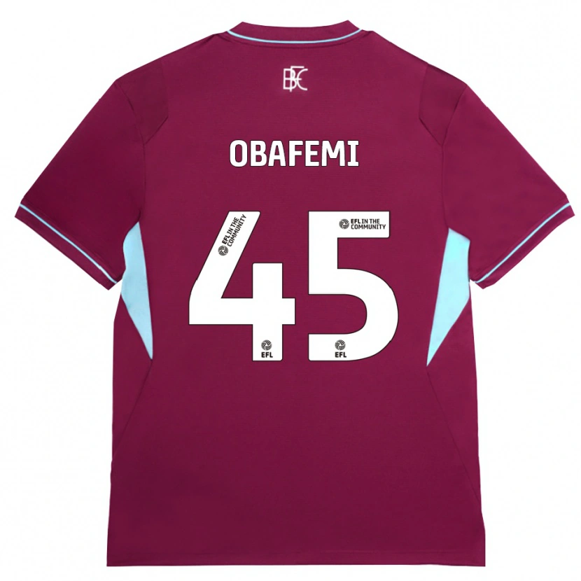 Danxen Mænd Michael Obafemi #45 Vinrød Grøn Hjemmebane Spillertrøjer 2026/27 Trøje T-Shirt