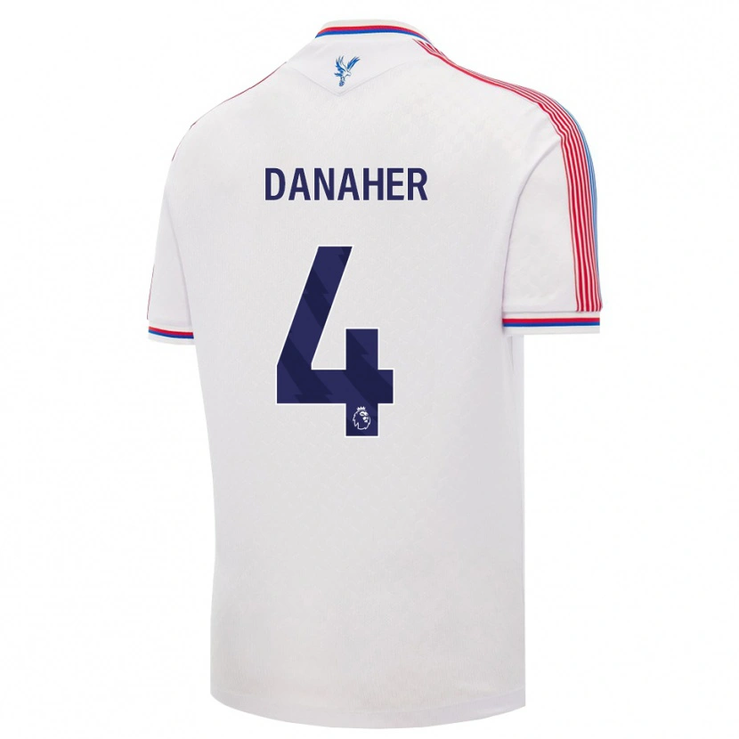 Danxen Mænd Euan Danaher #4 Hvid Rød Blå Hjemmebane Spillertrøjer 2026/27 Trøje T-Shirt