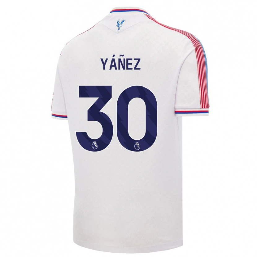 Danxen Mænd Shae Yáñez #30 Hvid Rød Blå Hjemmebane Spillertrøjer 2026/27 Trøje T-Shirt
