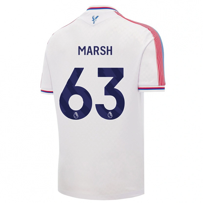 Danxen Mænd Zach Marsh #63 Hvid Rød Blå Hjemmebane Spillertrøjer 2026/27 Trøje T-Shirt