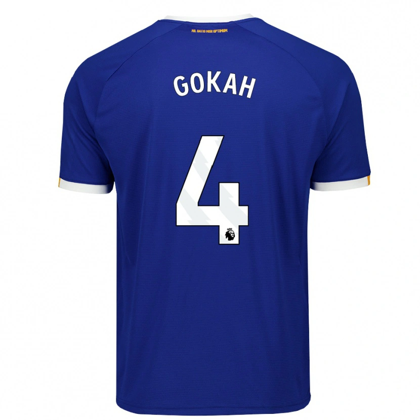 Danxen Mænd Reuben Gokah #4 Blå Hvid Gul Hjemmebane Spillertrøjer 2026/27 Trøje T-Shirt