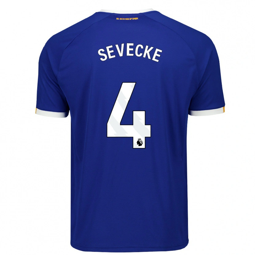 Danxen Mænd Rikke Sevecke #4 Blå Hvid Gul Hjemmebane Spillertrøjer 2026/27 Trøje T-Shirt