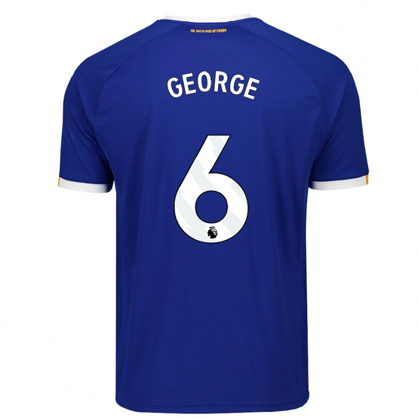 Danxen Mænd Gabrielle George #6 Blå Hvid Gul Hjemmebane Spillertrøjer 2026/27 Trøje T-Shirt