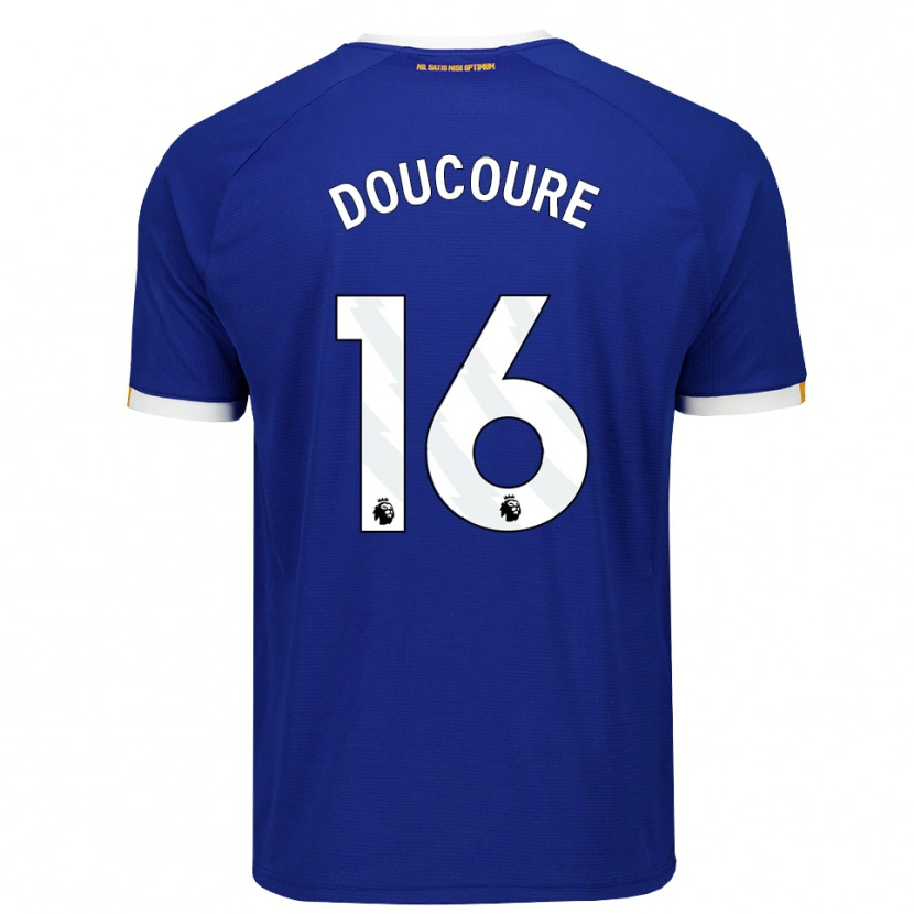 Danxen Mænd Abdoulaye Doucoure #16 Blå Hvid Gul Hjemmebane Spillertrøjer 2026/27 Trøje T-Shirt
