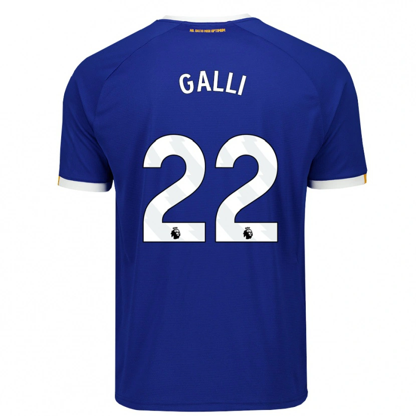 Danxen Mænd Aurora Galli #22 Blå Hvid Gul Hjemmebane Spillertrøjer 2026/27 Trøje T-Shirt