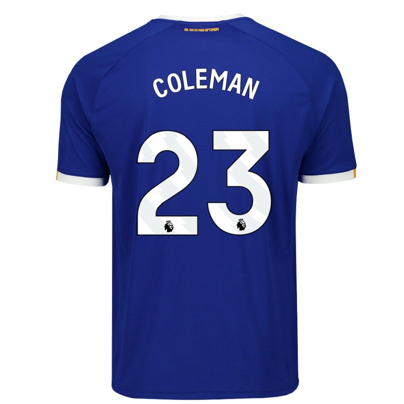 Danxen Mænd Seamus Coleman #23 Blå Hvid Gul Hjemmebane Spillertrøjer 2026/27 Trøje T-Shirt