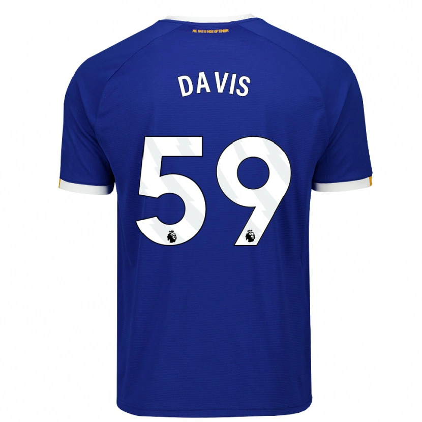 Danxen Mænd Luca Davis #59 Blå Hvid Gul Hjemmebane Spillertrøjer 2026/27 Trøje T-Shirt
